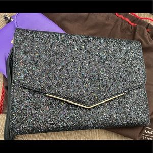 Issa London envelope sparkle clutch